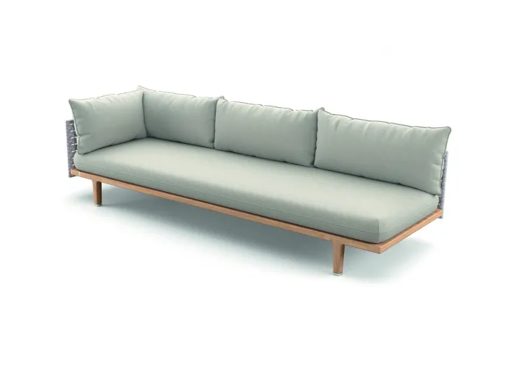 Gartenbank 3-Sitzer Loungesofa Modul DEDON SEALINE 3er-Sofa Armlehne rechts XL